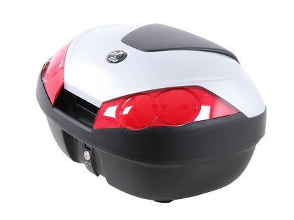 Top case Hepco & Becker Journey 52 - capot argenté - noir Universel Ref : HBE03412A / 610207 00 09 