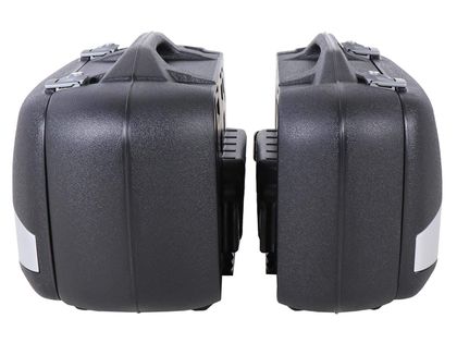 Valise Hepco & Becker Junior Flash argent Enduro (30 L gauche / 40 L droite) - noir Universel Ref : HBE03422A / 610238 00 09 