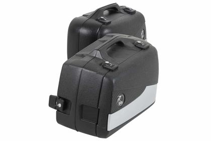 Valise Hepco & Becker Junior Flash argent Enduro (30 L gauche / 40 L droite) - noir Universel