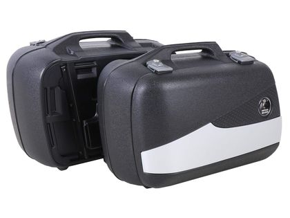Valise Hepco & Becker Junior Flash argent Enduro (30 L gauche / 40 L droite) - noir Universel
