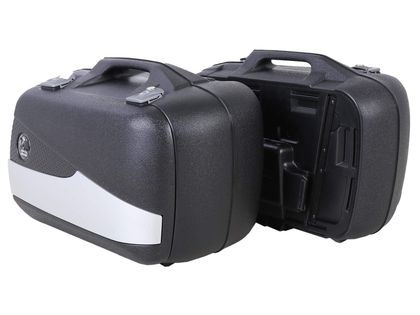 Valise Hepco & Becker Junior Flash argent Enduro (30 L gauche / 40 L droite) - noir Universel