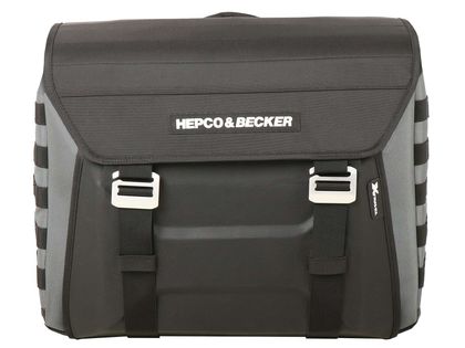 Valise Hepco & Becker Xtravel Basic droite avec plaque d'adaptation support tubulaire - noir Universel