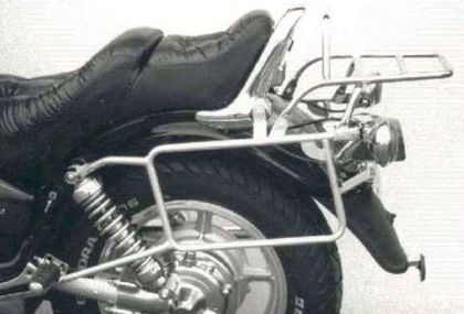 Support top case Hepco & Becker tubulaire complet avec support de valises latérales - chrome