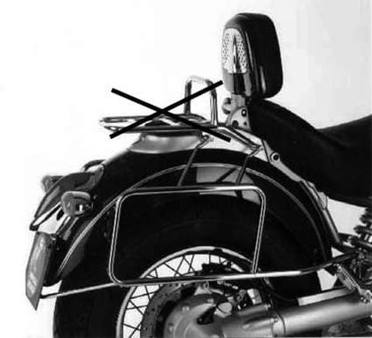 Support valises Hepco & Becker Tubulaire - chrome