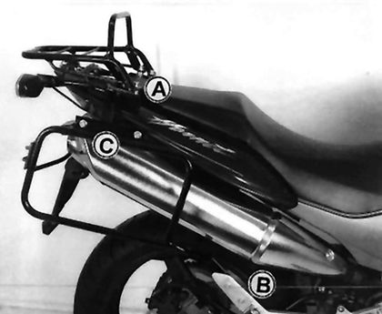 Support top case Hepco & Becker avec support de valises latérales - noir Ref : HBE04031A / 650935 00 01 HONDA 600 CB 600 F HORNET (PC36) - 2003 - 2006