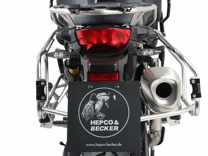 Hepco & Becker Cutout for Xplorer 40/37 litre luggage - Stainless steel Side case holder Ref : HBE04056A / 6516512 00 22 BMW 750 F 750 GS ABS (0B08) - 2018 - 2023