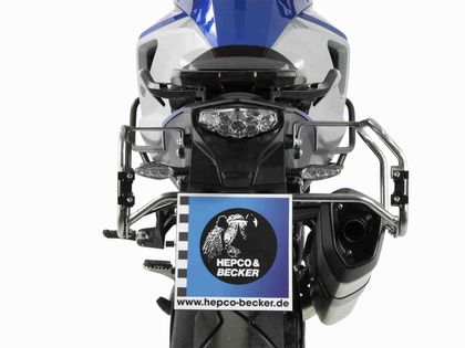 Valise Hepco & Becker Kit complet Xplore avec support Cutout - argent/Acier inoxydable