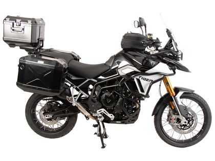 Support top case Hepco & Becker Alurack - pour combinaison avec le porte bagage d'origine - noir Ref : HBE04198A / 6557657 01 01 TRIUMPH 900 TIGER 900 RALLY PRO - 2024 - 2025