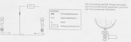 Feux Hepco & Becker Twinlight (route) avec support et câble - chrome