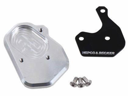 Extension de béquille Hepco & Becker latérale - noir/argent Ref : HBE04577A / 4211554 00 91 MOTO GUZZI 850 V85 TT - 2019