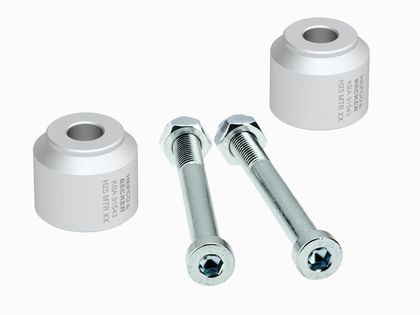 Rehausseur de guidon Hepco & Becker 25 mm - argent