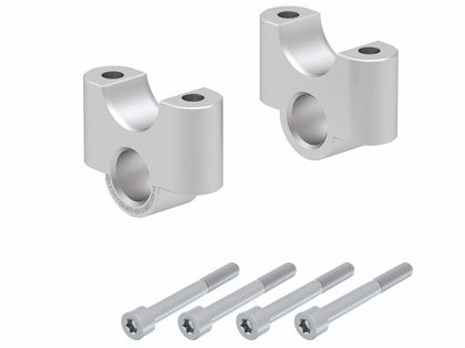 Rehausseur de guidon Hepco & Becker 35 mm - argent Ref : HBE04878A / 42356514 35 09 BMW 1250 R 1250 GS ABS (0J91) - 2019 - 2023