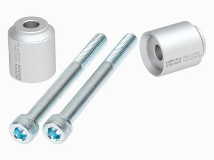 Rehausseur de guidon Hepco & Becker 30 mm - argent Ref : HBE04880A / 4235664 30 09 