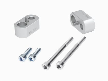 Rehausseur de guidon Hepco & Becker 20 mm - argent Ref : HBE04883A / 42357613 20 09 TRIUMPH 850 TIGER 850 SPORT - 2021 - 2025