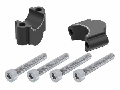 Rehausseur de guidon Hepco & Becker 30 mm - noir Ref : HBE04886A / 4235922 30 01 BMW 1200 R 1200 GS (0307) - 2004 - 2007