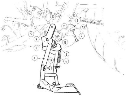 Béquille centrale Hepco & Becker - noir