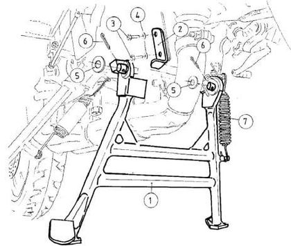 Béquille centrale Hepco & Becker - noir
