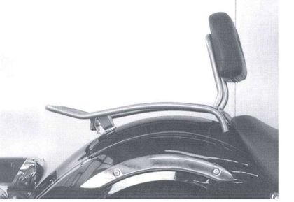 Porte Bagage Hepco & Becker Solorack avec dosseret - chrome