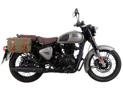 Support valises Hepco & Becker C-Bow - chrome Ref : HBE05647A / 6307633 00 02 ROYAL ENFIELD 350 CLASSIC 350 - 2022 - 2025