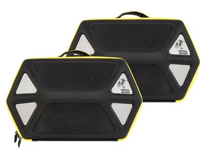 Hepco & Becker Kit complet Royster Speed pour support C-Bow - noir avec fermeture éclair jaune Zadeltassen Universeel