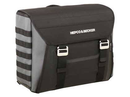 Hepco & Becker Xtravel Basic links mit Adapterplatte für Rohrhalterung - schwarz Seitenkoffer Universell