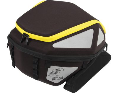 Sacoche de selle Hepco & Becker Royster - seatpad Basic inclus - noir avec fermeture éclair jaune Universel