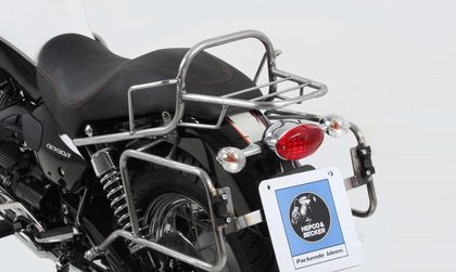 Support top case Hepco & Becker tubulaire - chrome Ref : HBE05948A / 650543 01 02 MOTO GUZZI 750 NEVADA 750 - 2010 - 2011
