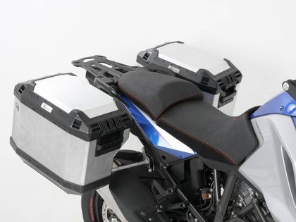 Valise Hepco & Becker Kit complet Xplore avec support Cutout - argent/Acier inoxydable Ref : HBE06119A / 6517563 00 22-00-40 KTM 1090 1090 ADVENTURE R - 2017 - 2018