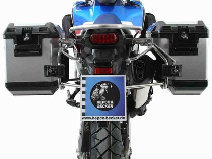 Support valises Hepco & Becker Cutout - argent/Acier inoxydable