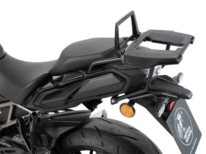 Support top case Hepco & Becker Alurack - noir Ref : HBE06142A / 6523547 01 01 SUZUKI 1000 GSX-S 1000 GT - 2022 - 2025