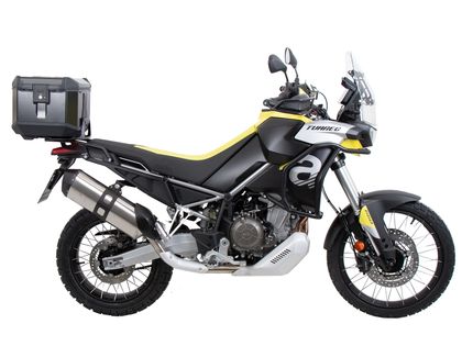 Support top case Hepco & Becker Alurack - noir Ref : HBE06333A / 6617599 01 01 APRILIA 660 TUAREG 660 - 2022 - 2024