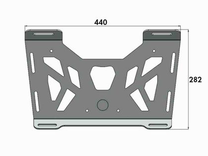 Porte Bagage Hepco & Becker D'extension - anthracite Ref : HBE06554A / 8006514 00 05 BMW 1250 R 1250 GS ABS (0J91) - 2019 - 2023