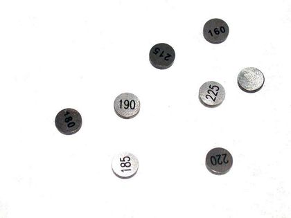 Pastille de soupape Hotcams Ø9,48x1,20mm - jeu 5 Universel