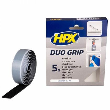 Hpx Duo Grip sort 25mm x 2m Universel Tape