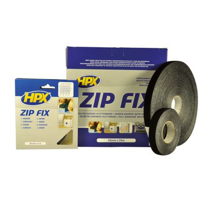 Hpx Zip Fix båndsort 20mm x 5m Universel Tape
