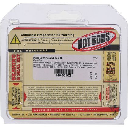 Hot Rods Main Bearing Seal Kit - Can Am Outlander Krukaslager