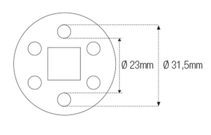 Douille Jmp créneaux colonne Øint 23mm Øext 31,5mm 6 crans MV Agusta Universel