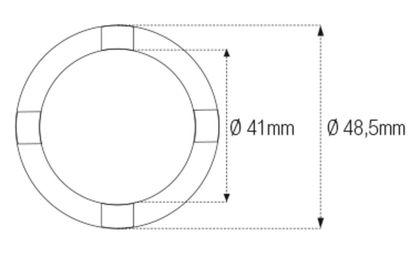 Douille Jmp créneaux colonne direction Øint 41mm Øext 48,5mm 4 crans Universel