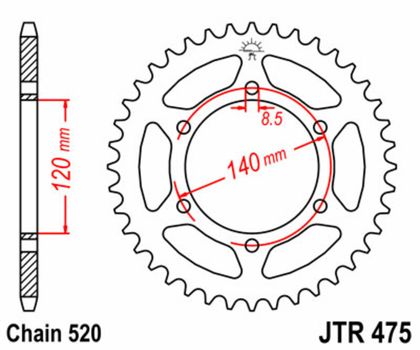 Couronne JT. acier standard 475 - 520