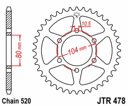 JT. Standard hinten 478 - 520 Krone