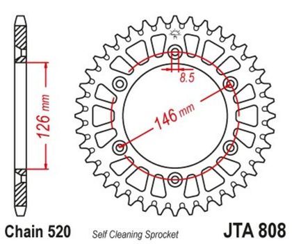 JT. Aluminium Ultraleichtes selbstreinigendes 808-520 Krone Ref : JTC00540A / 1096576002 