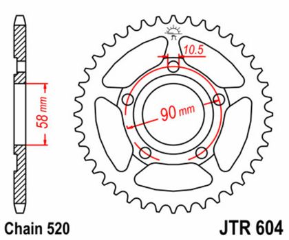 Couronne JT. acier standard 604 - 520