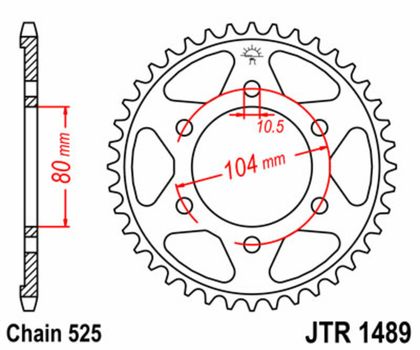 Couronne JT. acier standard 1489 - 525
