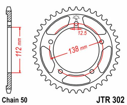Couronne JT. acier standard 302 - 530