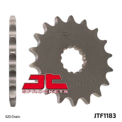 Pignon de sortie de boite JT. acier standard 1183 - 525 Ref : JTC01088A / 1077211001 