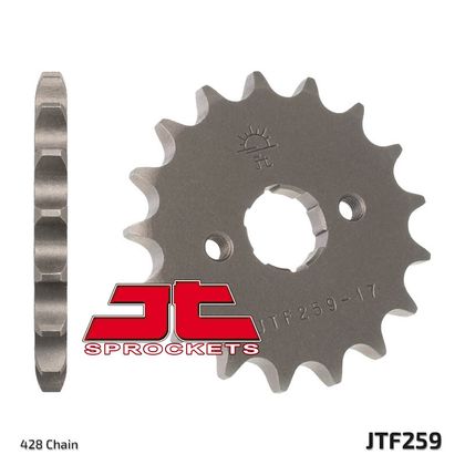 JT. Standard Stahlritzel vorne 259 - 428 Ritzel für den Ausgang des Getriebes Ref : JTC01105A / 1077310004 