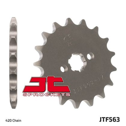 JT. Steel Standard 563 - 420 Gearbox output pinion Ref : JTC01133A / 1077435003 