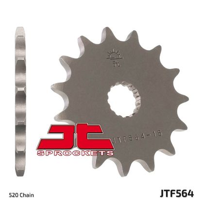 Pignon de sortie de boite JT. acier standard 564 - 520 Ref : JTC01134A / 1077436003 