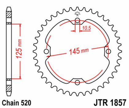 JT. Standard Stahlritzel hinten 1857 - 520 Krone