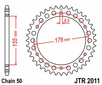 JT. Standard Stahlritzel hinten 2011 - 530 Krone